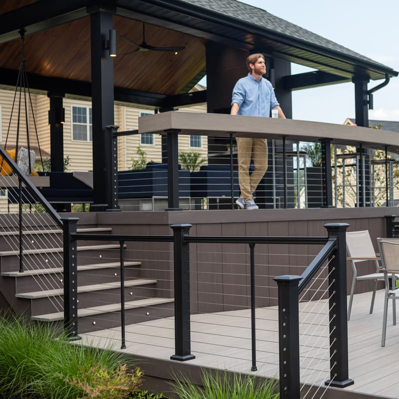 Key-Link Cable Railing used on a deck