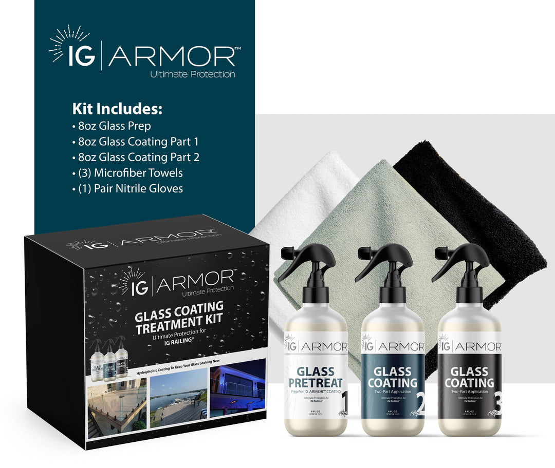 IG Railing Frameless Glass Railing IG Armor Glass Coating System