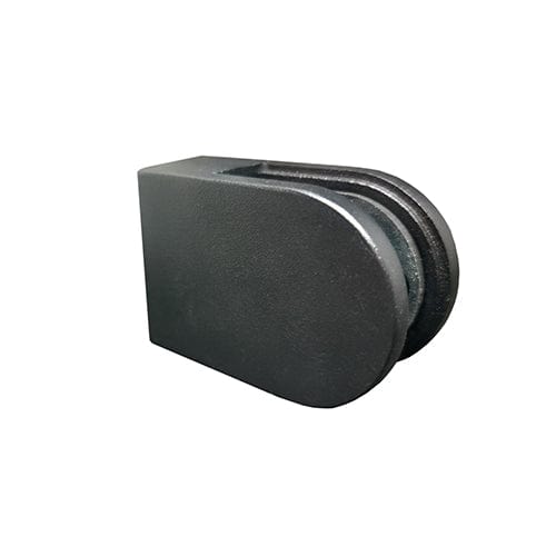 IG Railing Frameless Glass Railing Matte Black / D Clamp (End Clamp) IG Railing Glass Connectors