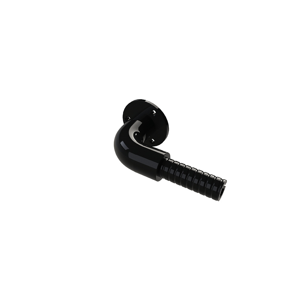 Keylink ADA Secondary Hand Rail Textured Black / 90° Elbow Bracket with Ring Keylink ADA Secondary Hand Rail Components