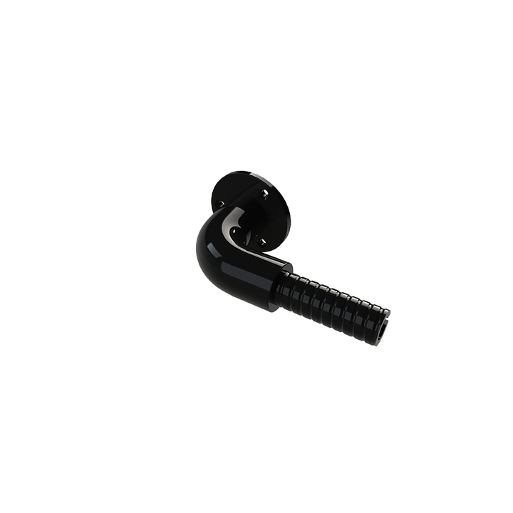 Keylink ADA Secondary Hand Rail Textured Black / 90° Elbow Bracket with Ring Keylink ADA Secondary Hand Rail Components