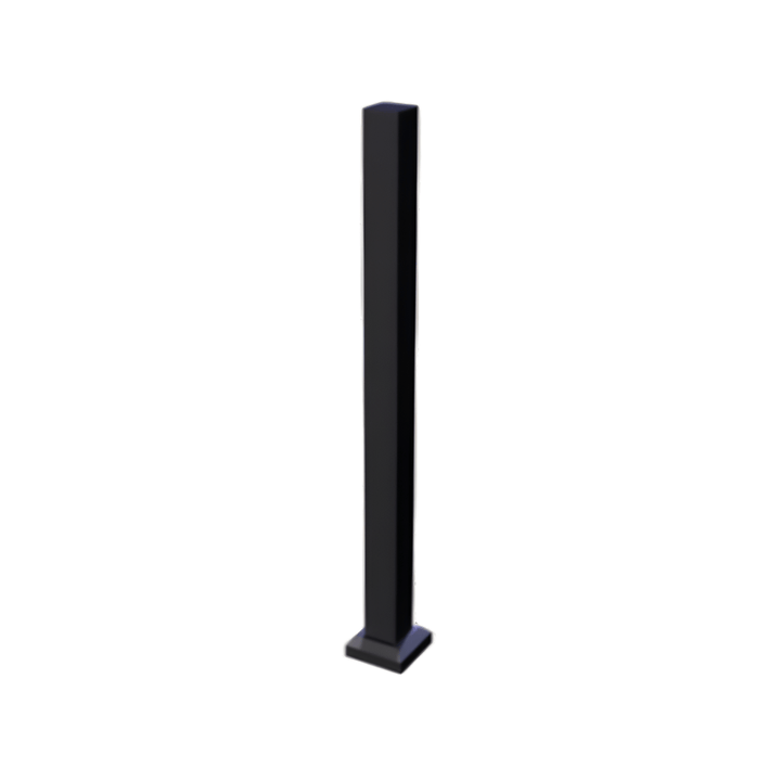 Keylink Aluminum Railing Textured Black / 48" Blank Stair Post Keylink Discovery Series Surface Mount Aluminum Posts