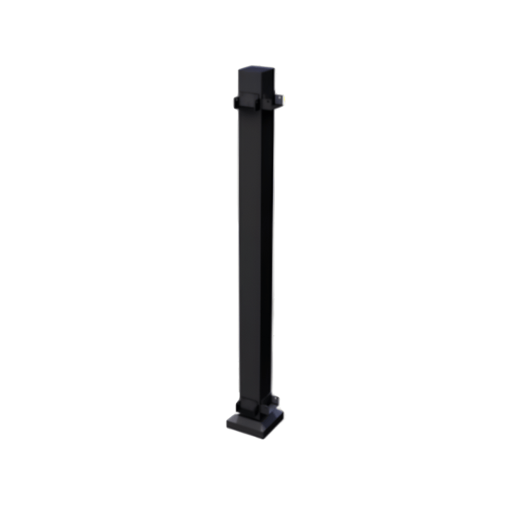 Keylink Aluminum Railing Textured Black / Corner Post Keylink Discovery Series Surface Mount Aluminum Posts