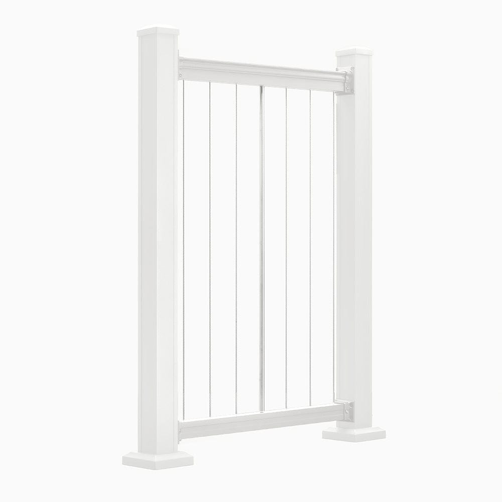 Keylink Vertical Cable Rail Matte White / 36" / 6' Level Keylink American Series Vertical Cable Railing System