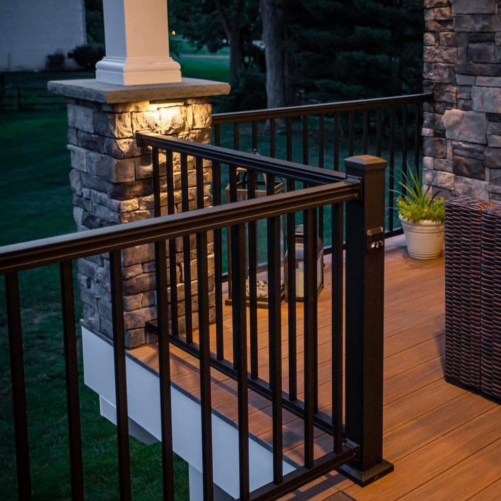 Keylink American Square Baluster Textured Black / 36" / 8'Level Keylink American Series Aluminum Railing Kit