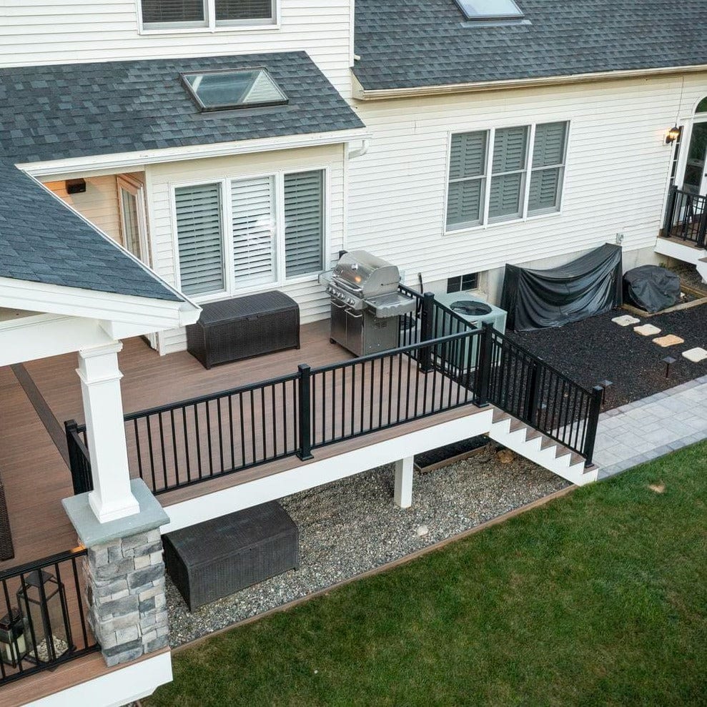Keylink American Square Baluster Textured Bronze / 36" / 6' Level Keylink American Series Aluminum Railing Kit