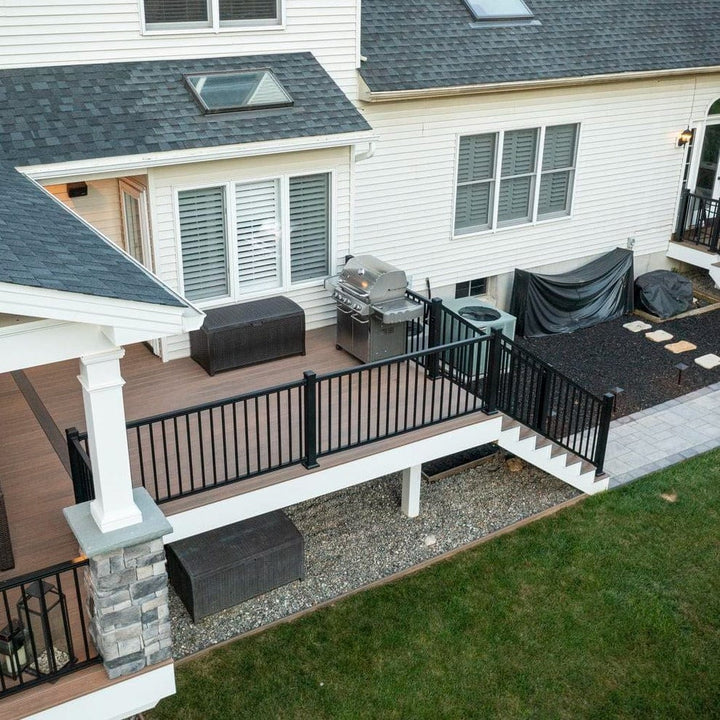 Keylink American Square Baluster Textured Bronze / 36" / 6' Level Keylink American Series Aluminum Railing Kit