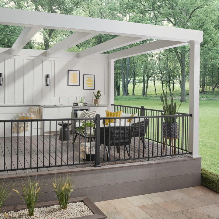 Keylink Outlook Railing Textured Black / 36" / 6' Stair Keylink Outlook Series Aluminum Deck Railing Kit