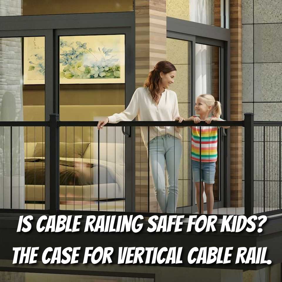 Is Cable Railing Safe for Kids? The Case for Vertical Cable Rail.