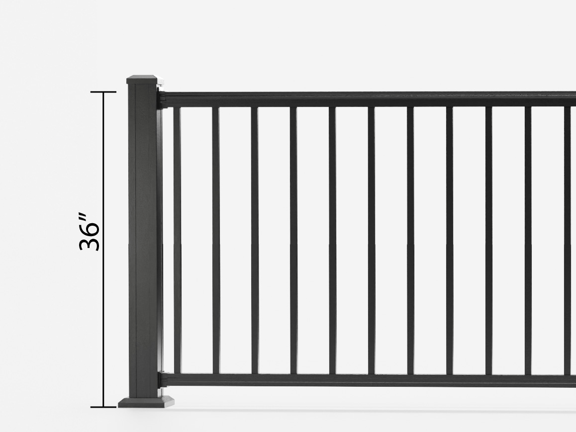 36 inch railing height