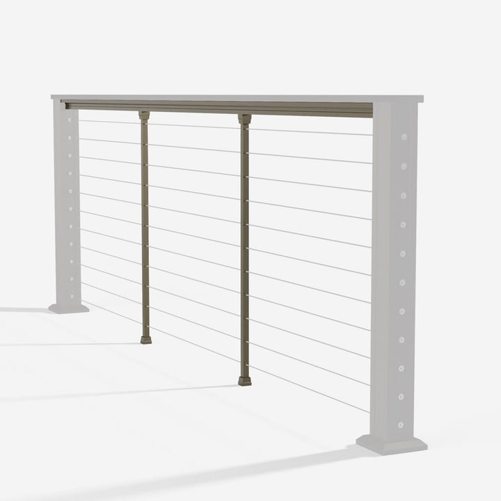 Keylink Chesapeake Horizontal Oil Rubbed Bronze / 36" / 6’ Level Keylink Chesapeake Series Top Rail Cable Drink Rail Kit