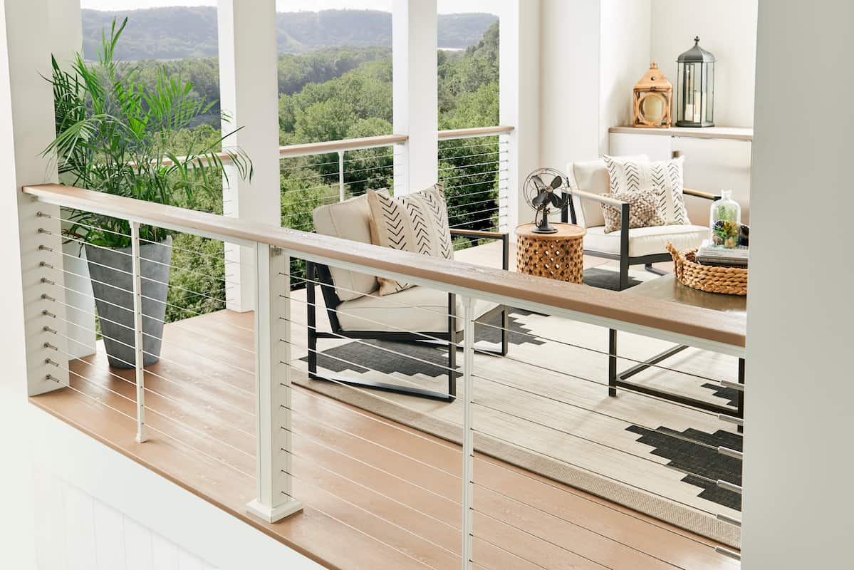 Chesapeake Series Cable Railing with Drink Rail Top