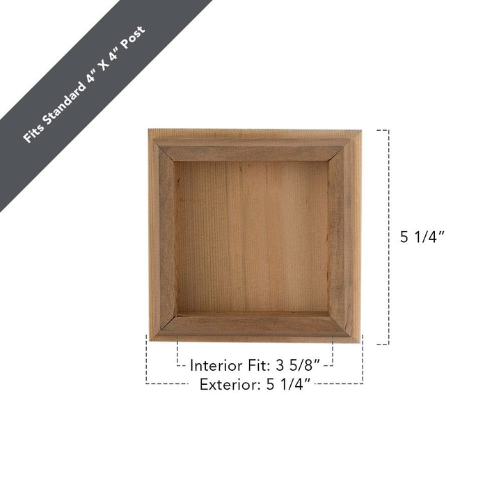 Deckorators Post Cap 4x4 / Cedar Deckorators Hatteras Pyramid Post Cap