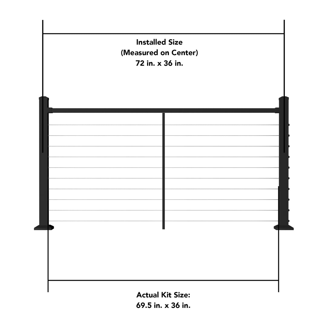 Deckorators Contemporary Cable Deck Railing Kit