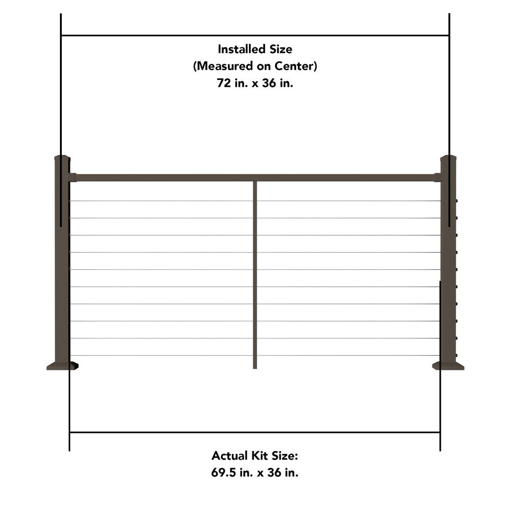 Deckorators Contemporary Cable Deck Railing Kit