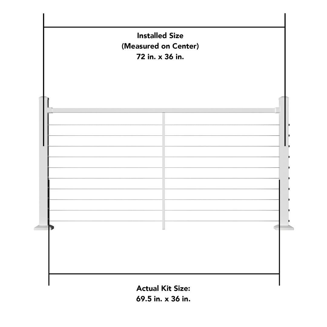 Deckorators Contemporary Cable Deck Railing Kit