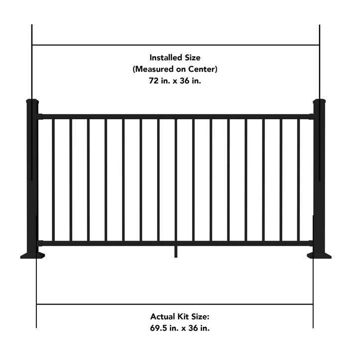 Deckorators Rapid Rail Square Baluster Aluminum Railing Kit