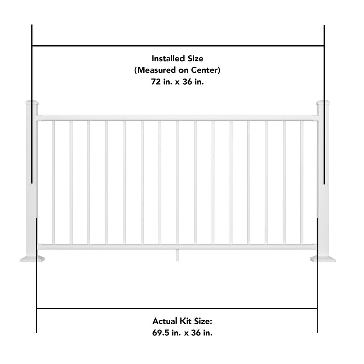 Deckorators Rapid Rail Square Baluster Aluminum Railing Kit