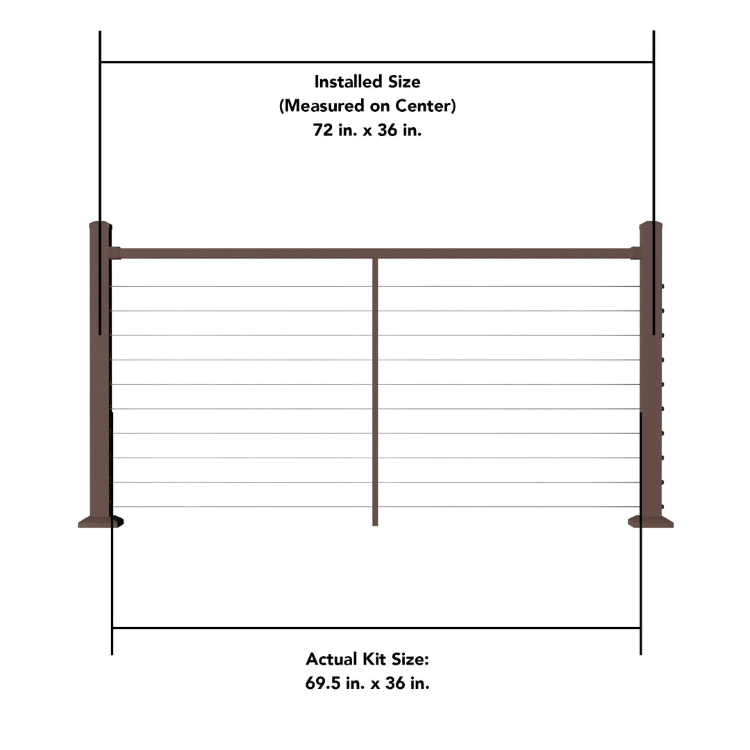 Deckorators Contemporary Cable Deck Railing Kit