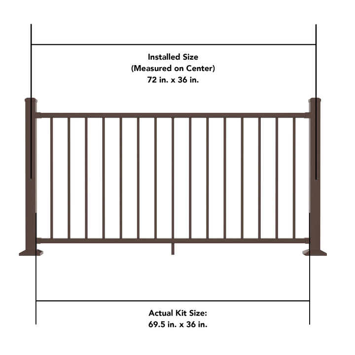 Deckorators Rapid Rail Square Baluster Aluminum Railing Kit