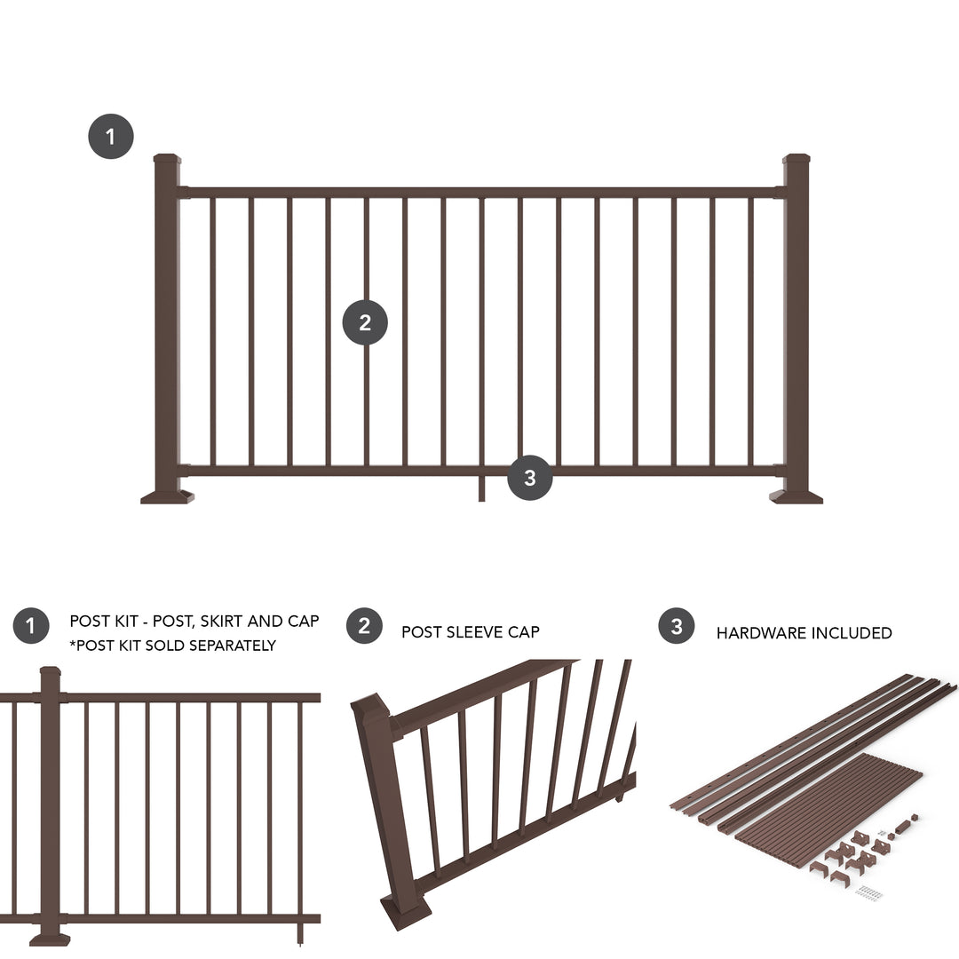 Deckorators Rapid Rail Square Baluster Aluminum Railing Kit