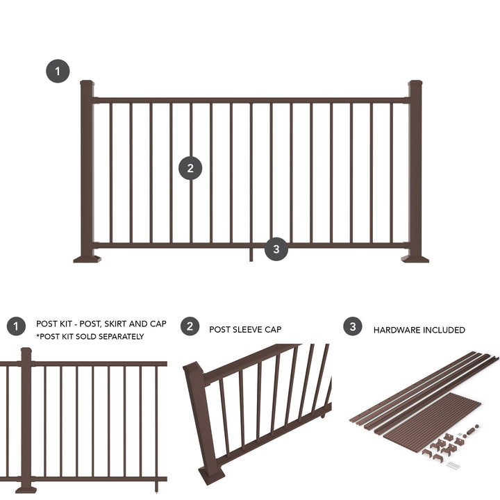 Deckorators Rapid Rail Square Baluster Aluminum Railing Kit