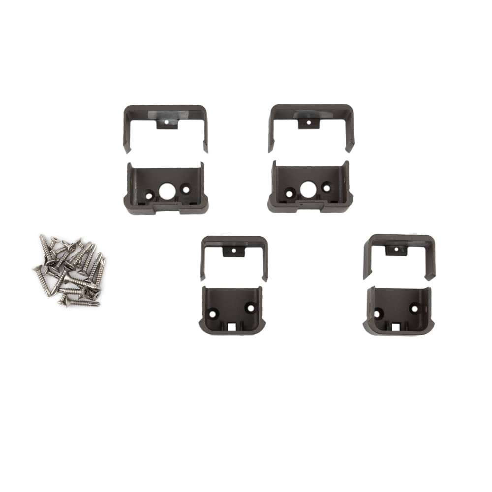 Deckorators Railing Hardware Deckorators ALX Contemporary Top and Bottom Rectangle Rail Brackets