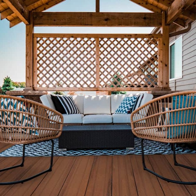 Armadillo Evolution Series Composite Decking, armadillo composite decking firewood / 12' grooved view