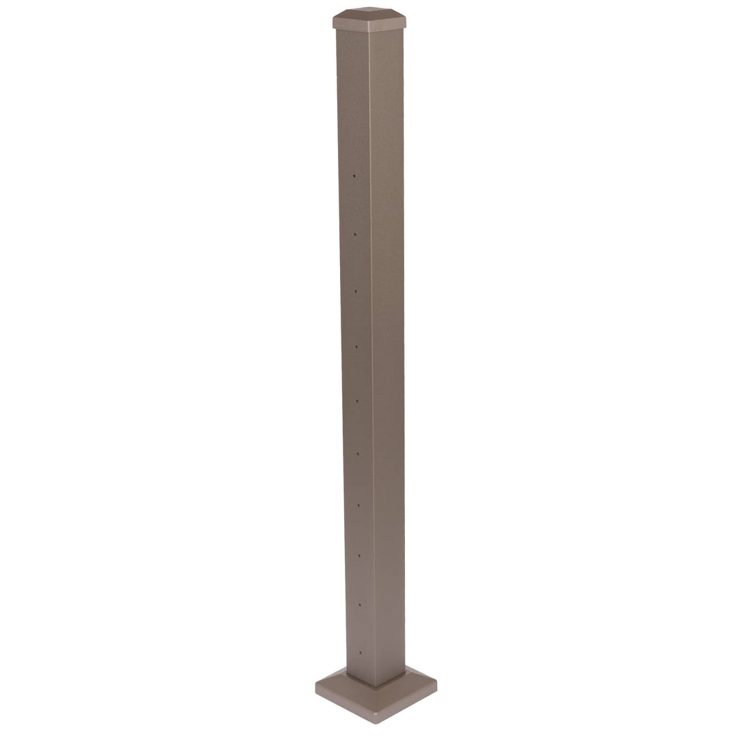 Deckorators Deckorators Cable Railing Posts 36" / Level Line Post / Textured Bronze ALX 2-1/2" Horizontal Cable Rail Posts | Deckorators