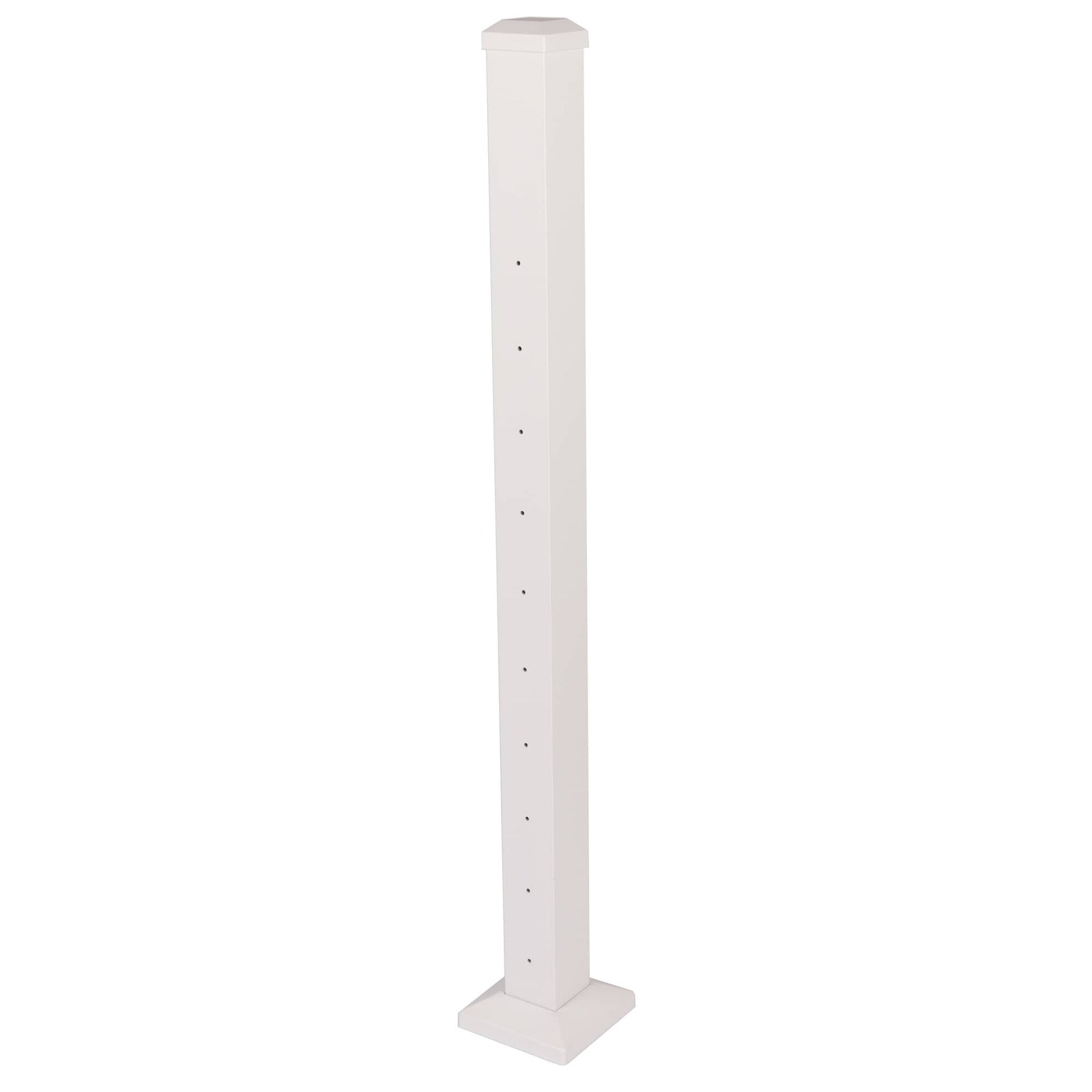 Deckorators Deckorators Cable Railing Posts 36" / Level Line Post / Textured White ALX 2-1/2" Horizontal Cable Rail Posts | Deckorators