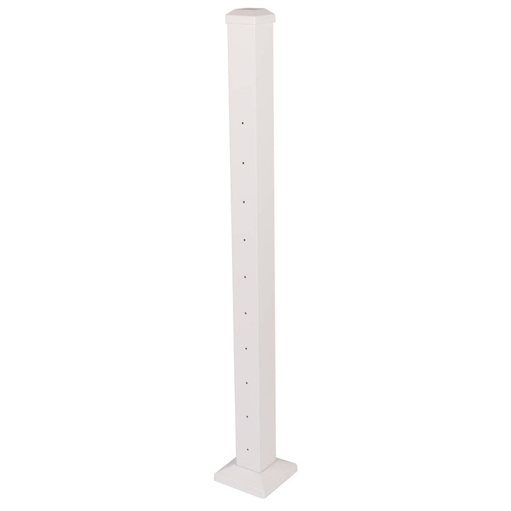 Deckorators Deckorators Cable Railing Posts 36" / Level Line Post / Textured White ALX 2-1/2" Horizontal Cable Rail Posts | Deckorators