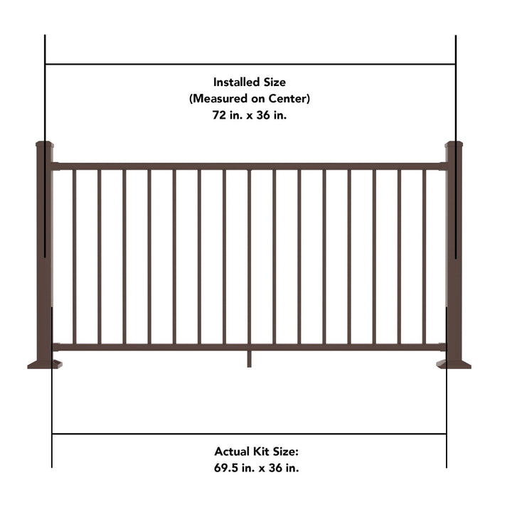 Deckorators Deckorators Rapid Rail Deckorators Rapid Rail Square Baluster Aluminum Railing Kit