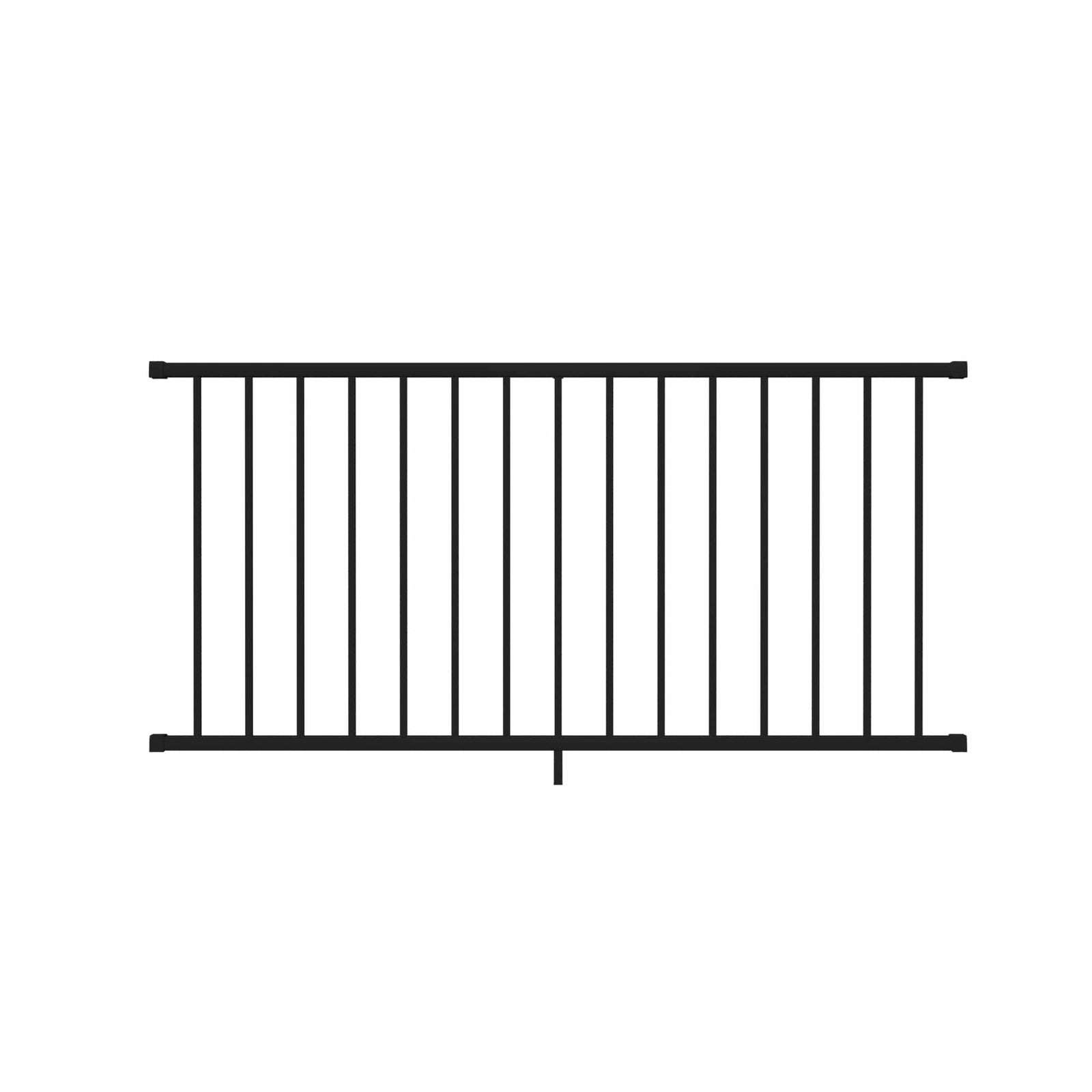 Deckorators Deckorators Rapid Rail Textured Black / 36" / 6' Level Deckorators Rapid Rail Square Baluster Aluminum Railing Kit