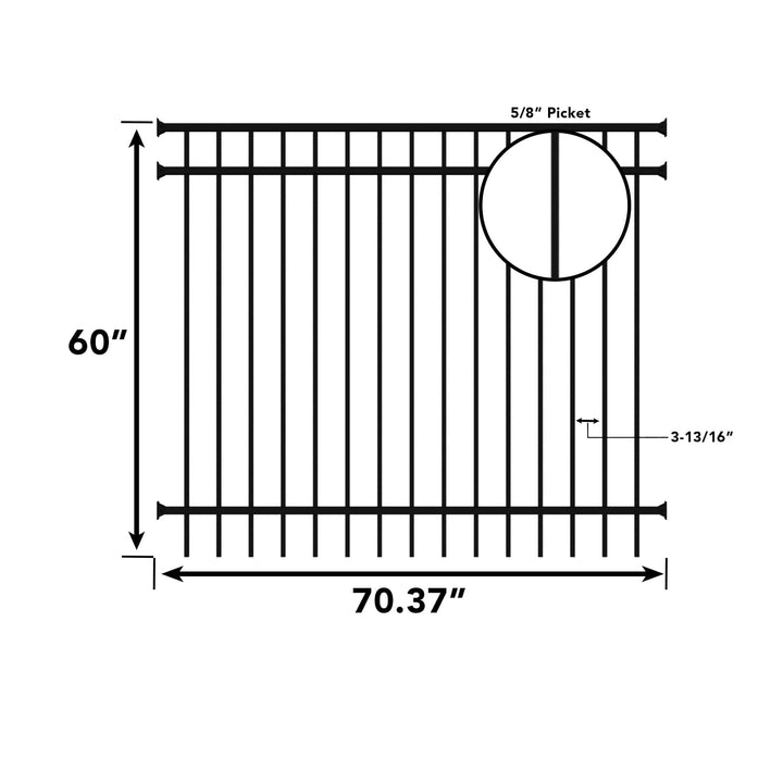Deckorators Fence Panel Deckorators Ready-To-Assemble Aluminum Fence Panel Kit