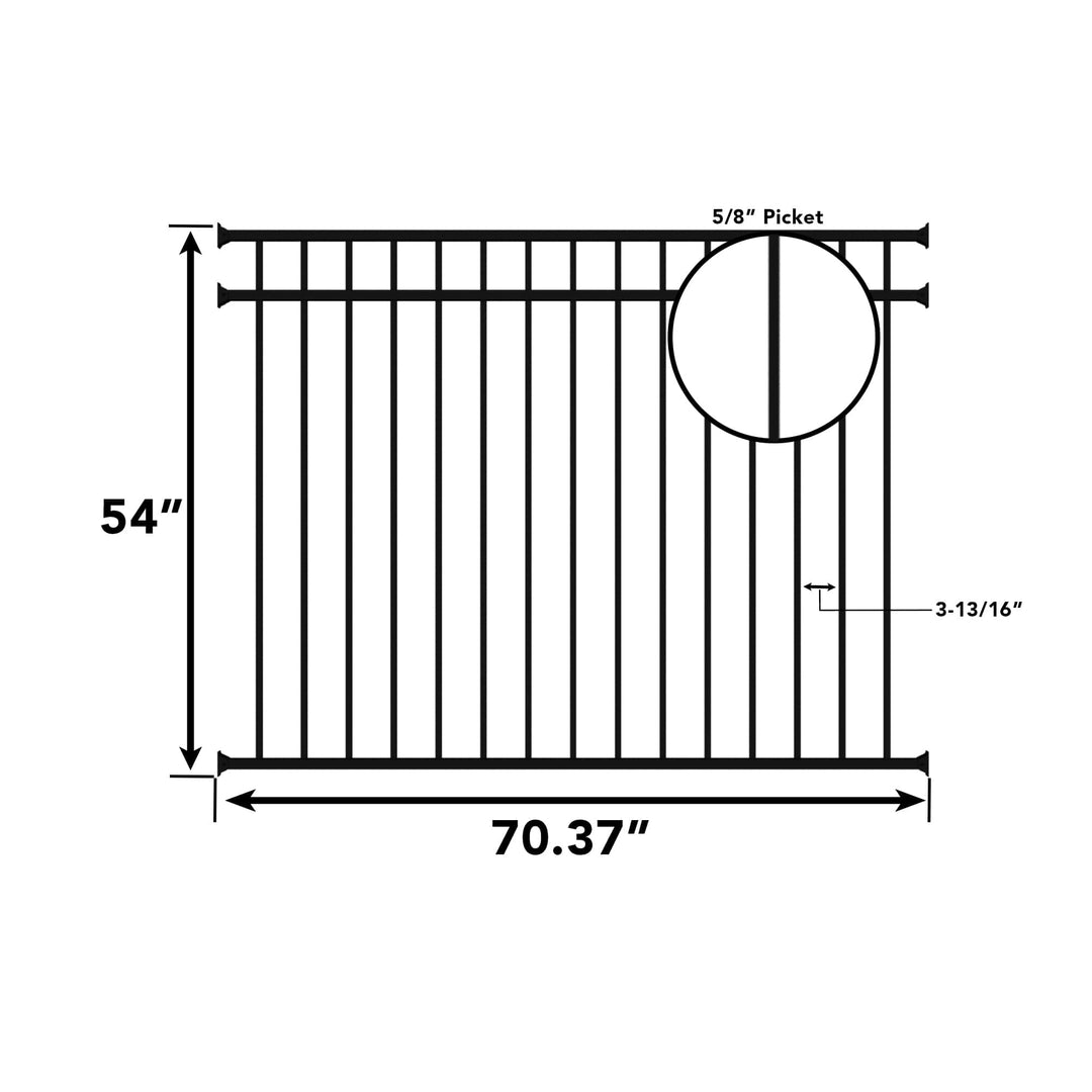 Deckorators Fence Panel Deckorators Ready-To-Assemble Aluminum Fence Panel Kit