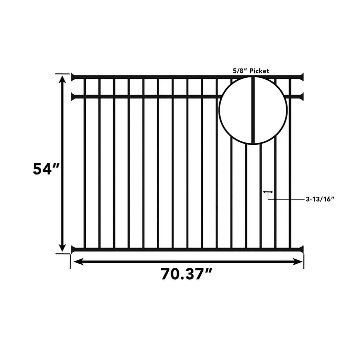 Deckorators Fence Panel Deckorators Ready-To-Assemble Aluminum Fence Panel Kit