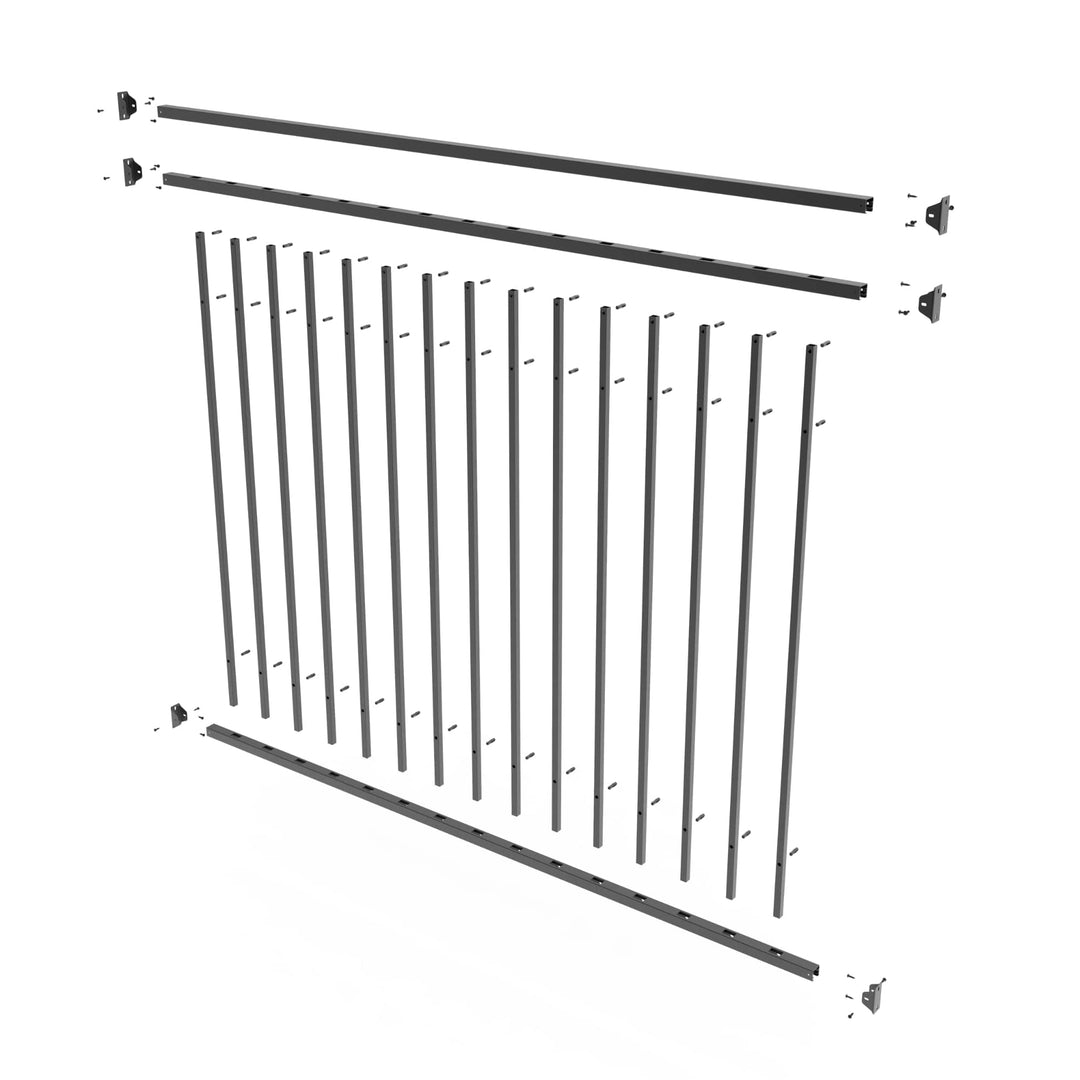 Deckorators Fence Panel Deckorators Ready-To-Assemble Aluminum Fence Panel Kit