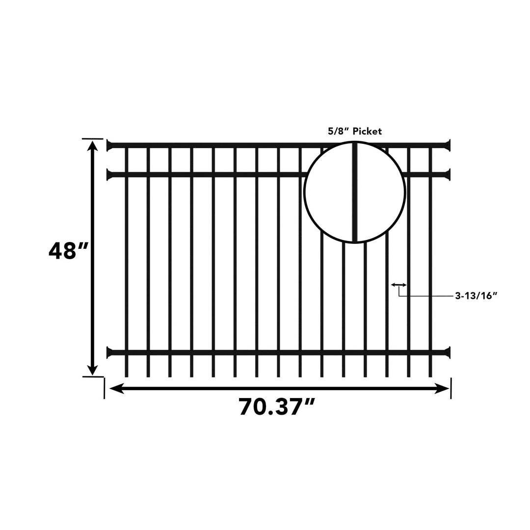 Deckorators Fence Panel Deckorators Ready-To-Assemble Aluminum Fence Panel Kit