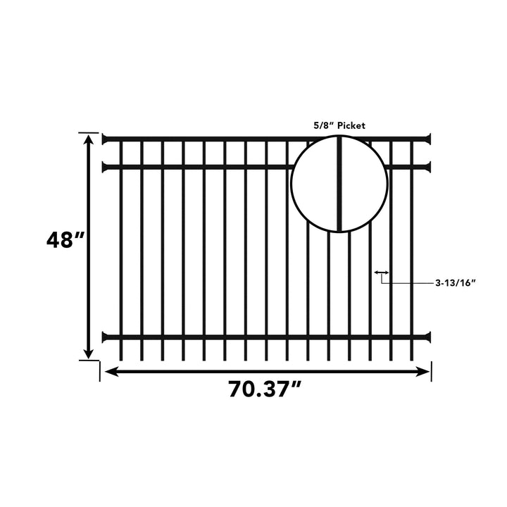 Deckorators Fence Panel Deckorators Ready-To-Assemble Aluminum Fence Panel Kit