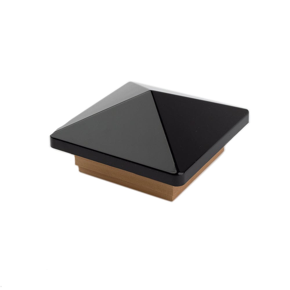 Deckorators Post Cap 4x4 / Cedar / Black Deckorators Victoria High Point Post Cap