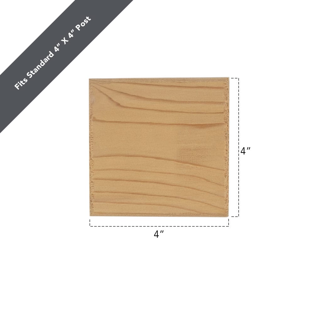 Deckorators Post Cap 4x4 / Cedar Deckorators Hatteras Castine Post Cap