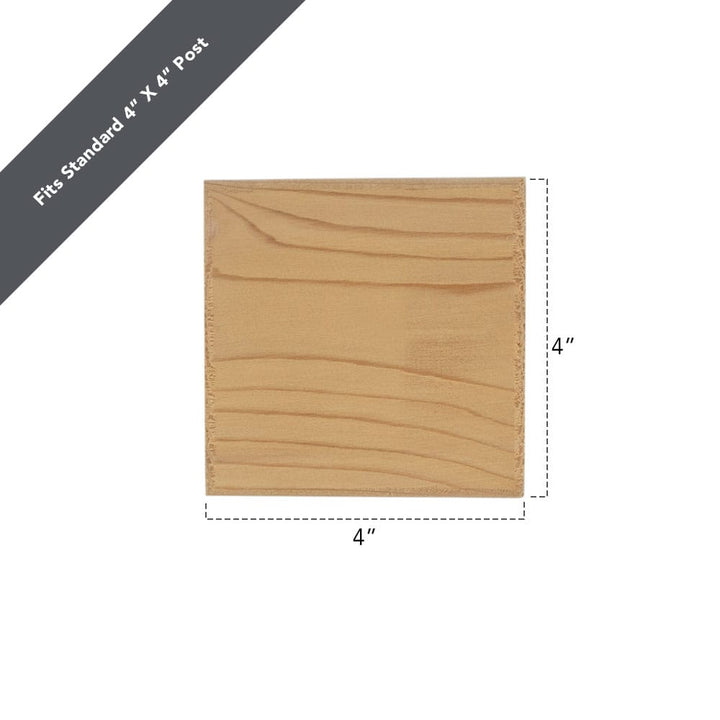 Deckorators Post Cap 4x4 / Cedar Deckorators Hatteras Castine Post Cap