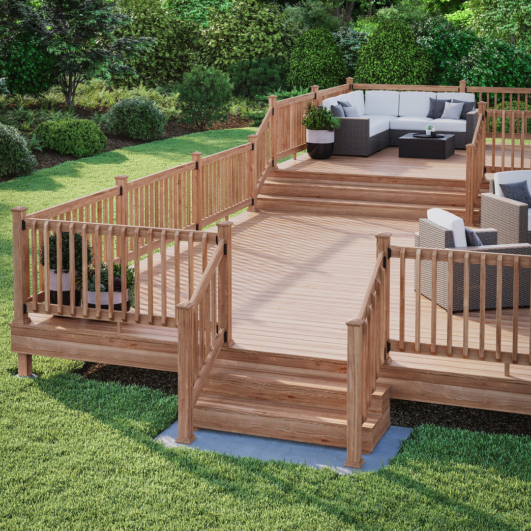 Deckorators Post Cap 4x4 / Cedar Deckorators Hatteras Pyramid Post Cap