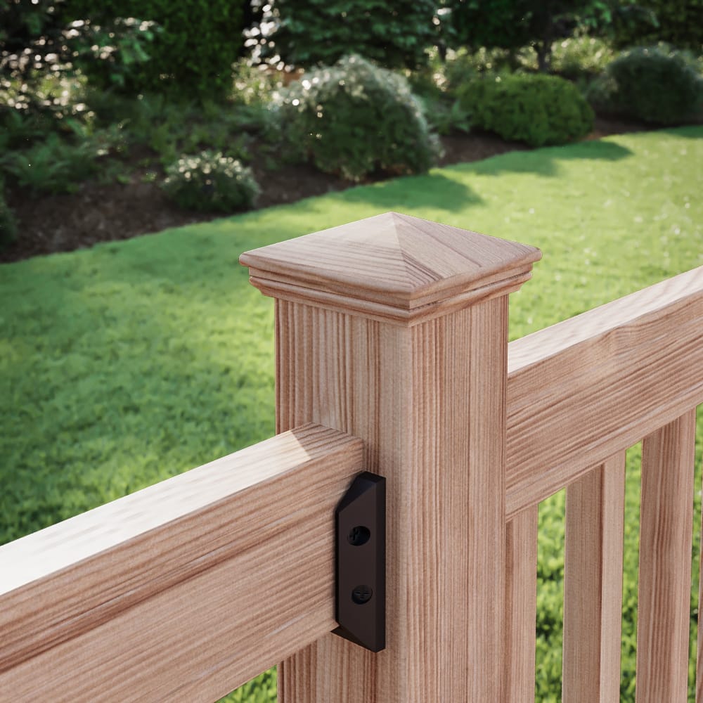 Deckorators Post Cap 4x4 / Cedar Deckorators Hatteras Pyramid Post Cap