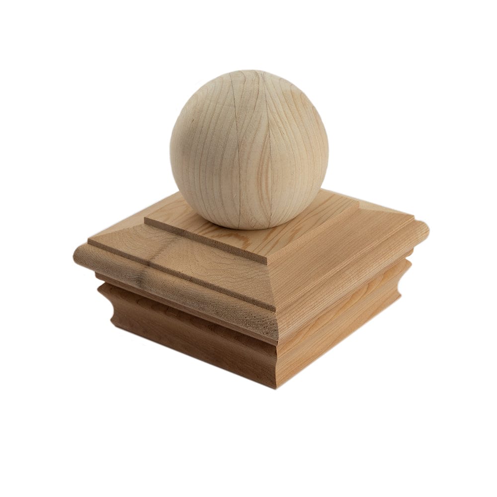 Deckorators Post Cap 4x4 / Cedar Deckorators Newport Ball Post Cap