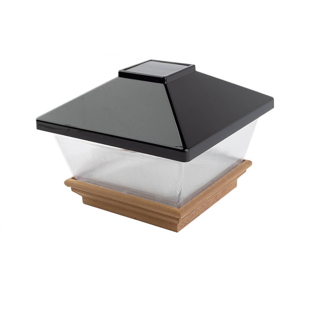 Deckorators Post Cap Light 4x4 / Cedar Deckorators Solar Wood Post Cap