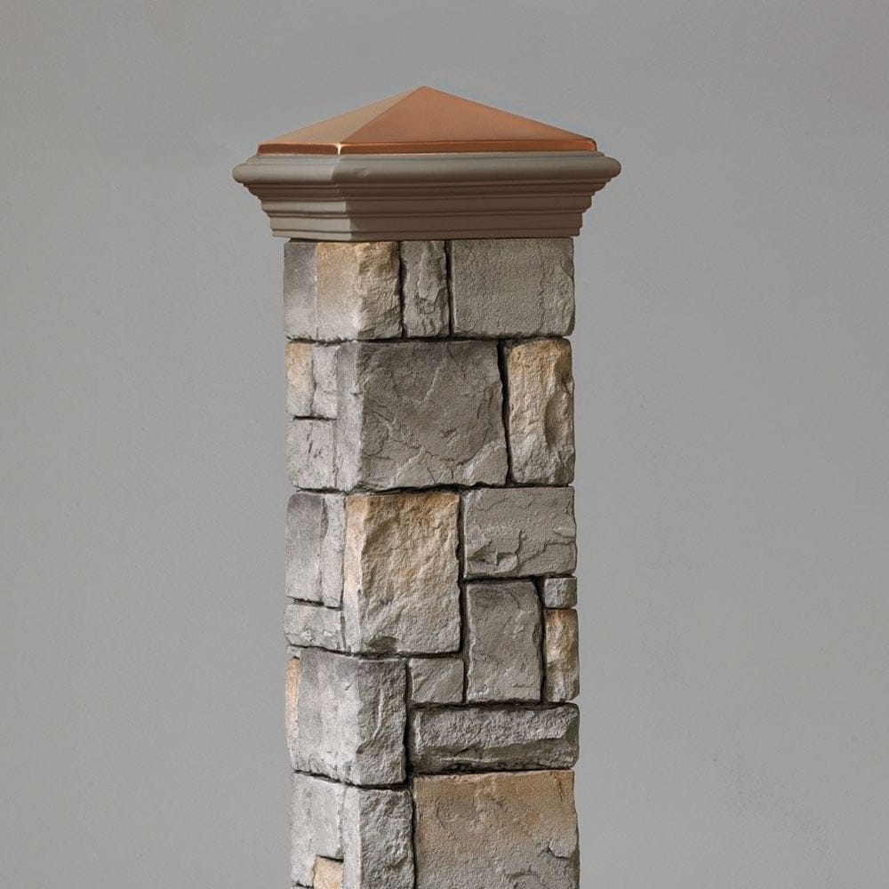 Deckorators Postcover Gray / 42" / 1-Piece Deckorators Cobblestone Postcover