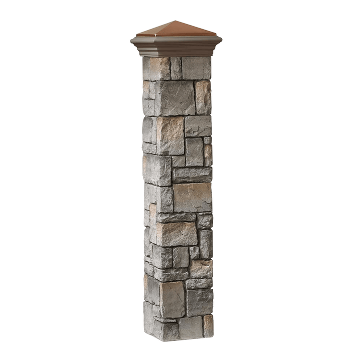 Deckorators Postcover Gray / 42" / 1-Piece Deckorators Cobblestone Postcover