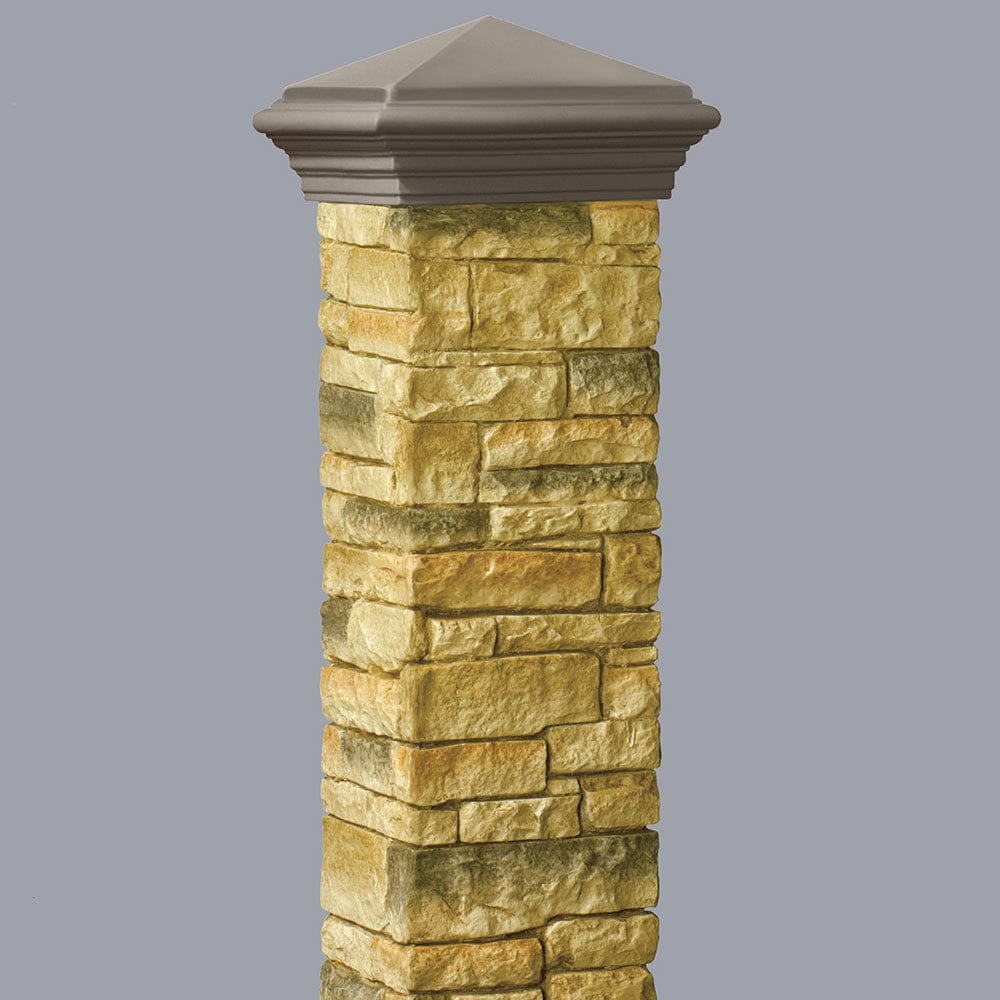Deckorators Postcover Gray / 42" / 2-Piece Deckorators Cobblestone Postcover
