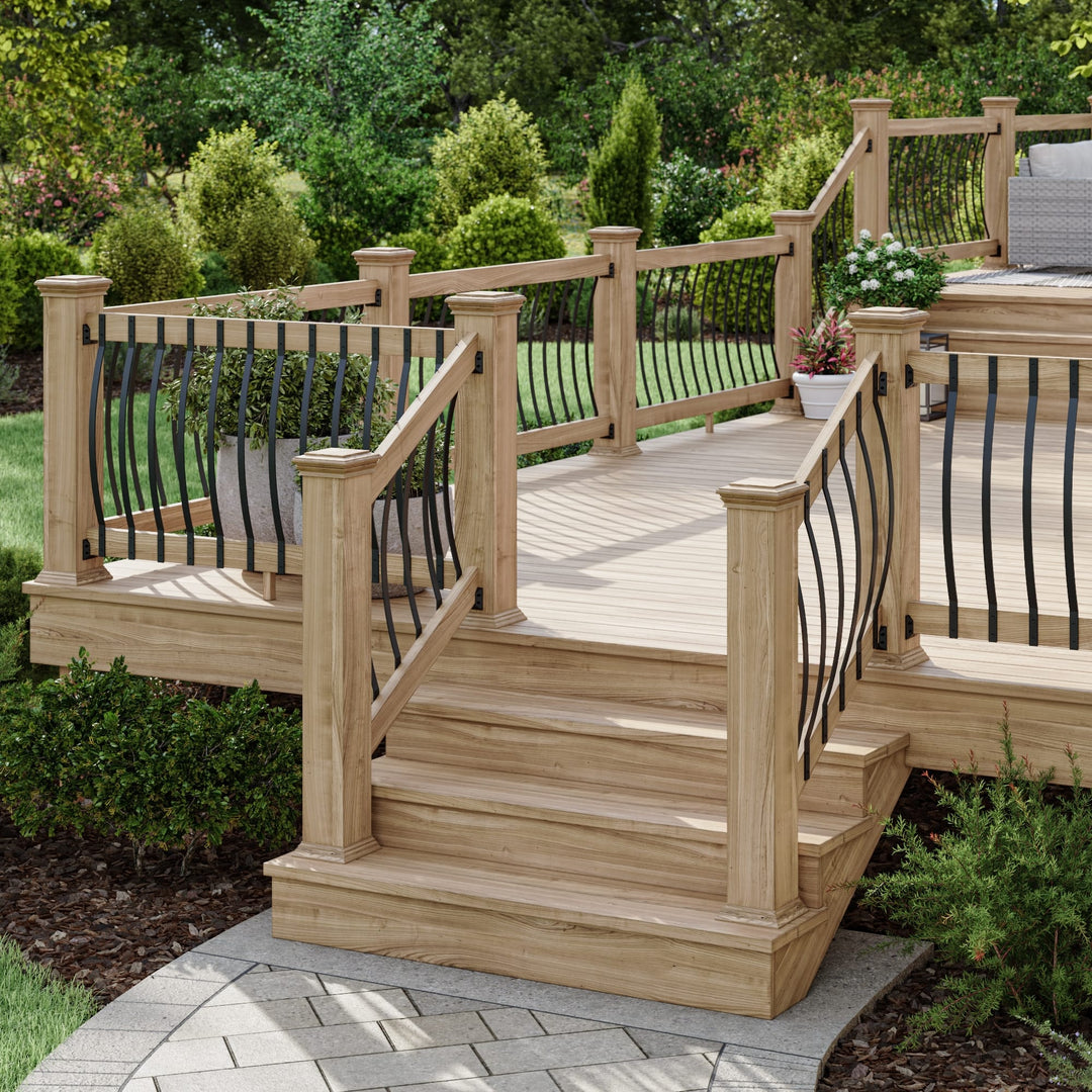 Deckorators Railing Baluster Satin Black / 32-1/4" Deckorators Arc Aluminum Balusters (5-Pack)